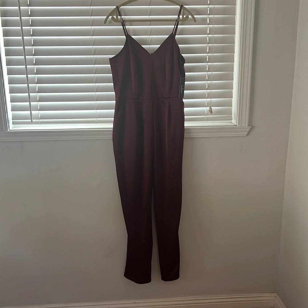 Burgundy jumpsuit